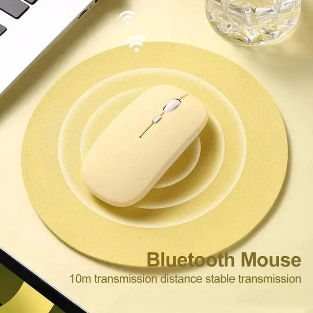Alt view image 4 of 6 - Wireless Bluetooth Mouse for IPad Samsung Huawei Lenovo MiPad Android Windows Tablet Battery Mouse for Laptop Notebook Computer Purple