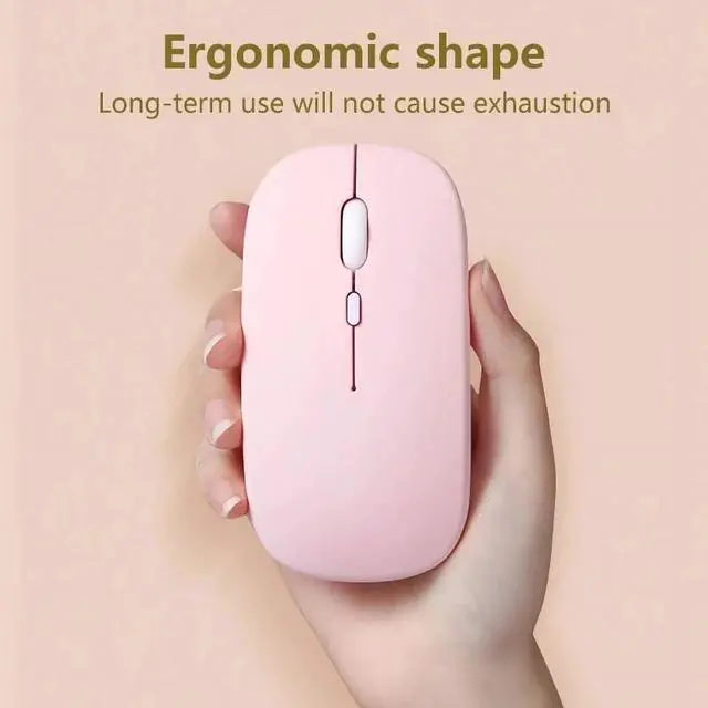 Alt view image 3 of 6 - Wireless Bluetooth Mouse for IPad Samsung Huawei Lenovo MiPad Android Windows Tablet Battery Mouse for Laptop Notebook Computer Purple