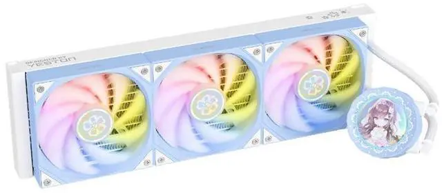 Alt view image 8 of 14 - Yeston New Sakura 360 integrated CPU supports Intel / AMD platform PWM temperature control fan water cooling radiator ARGB synchronous fan