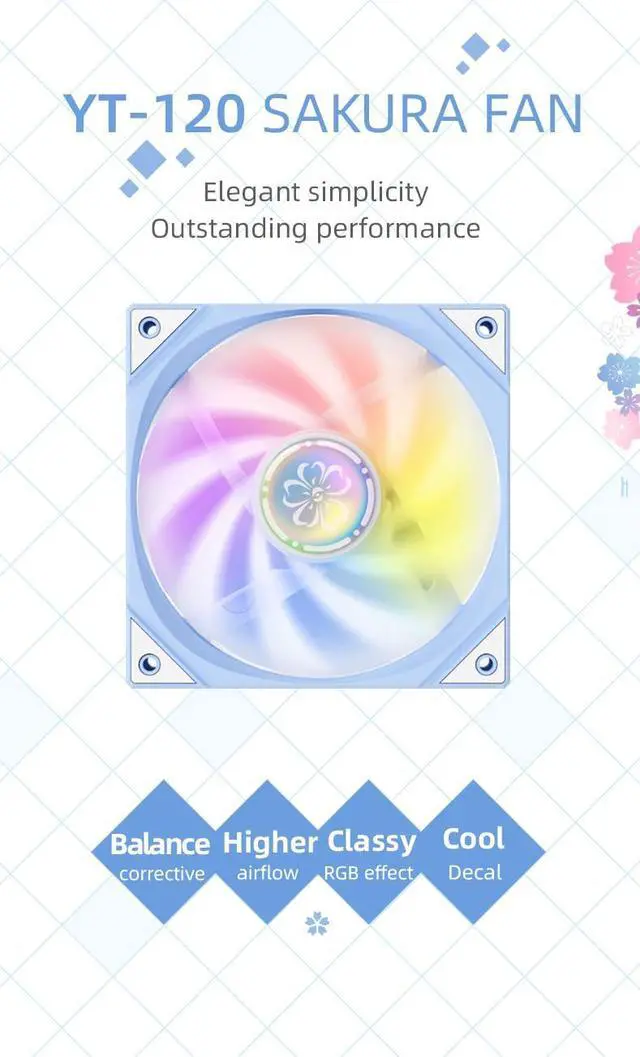 Alt view image 13 of 14 - Yeston New Sakura 360 integrated CPU supports Intel / AMD platform PWM temperature control fan water cooling radiator ARGB synchronous fan