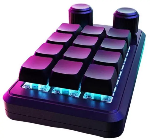 Main image of Programming Custom Wired Keyboard 12 Key Copy Paste Button Mini Gaming Keyboard Hot Swap Macro Board White