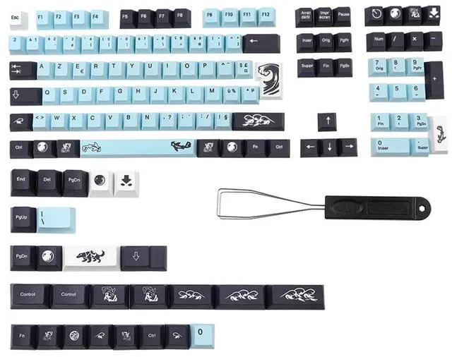 Main image of Keycap ISO layout French keycap suitable for keyboard contour keycap keycap 135 keys