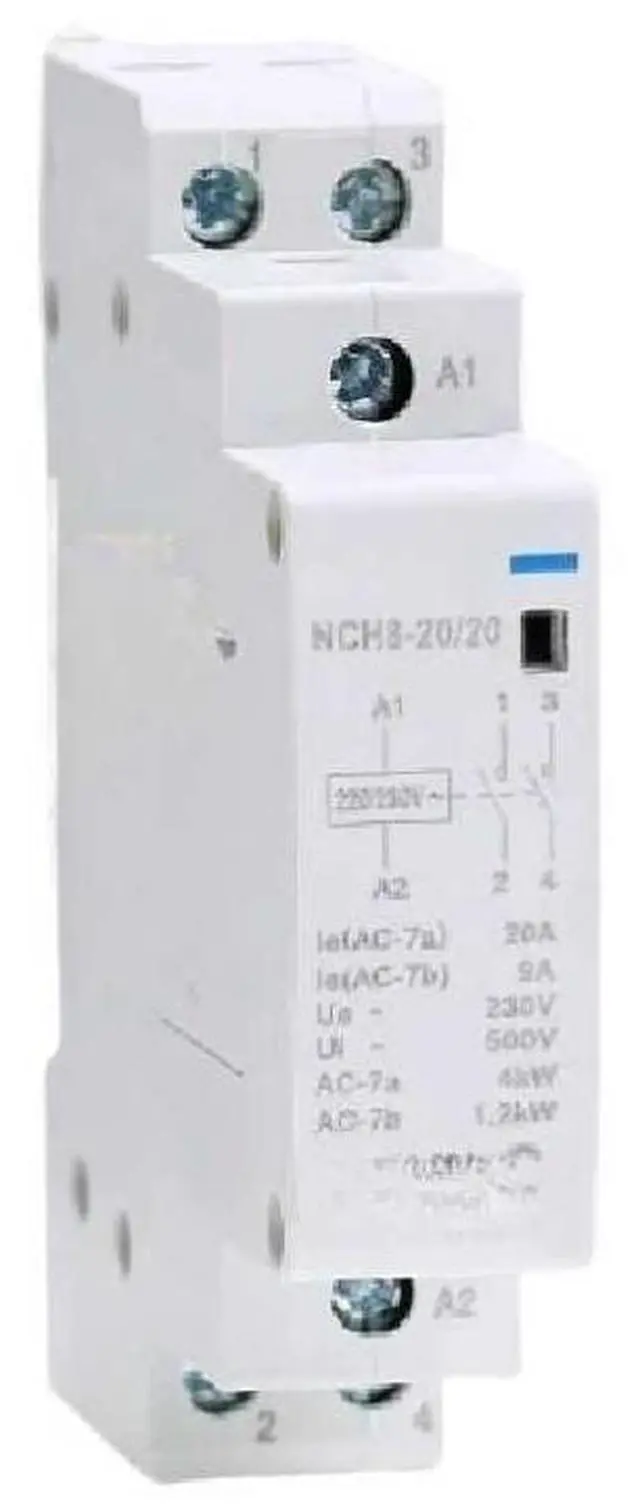 Main image of Household small AC NCH08 single-phase 220V rail type 2P/3P/40A/63A normally open normally closed