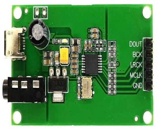 Main image of PCM1808 AUX 3.5 stereo single-ended analog audio to I2S IIS digital output board encoding