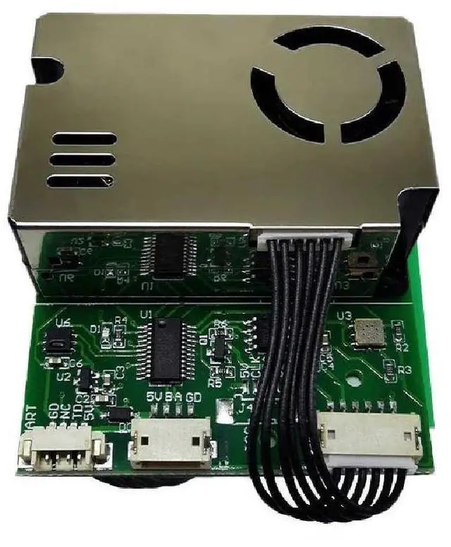 Main image of Detector 7 in 1 sensor module detection indicators PM2.5 PM10 temperature humidity CO2 formaldehyde TVOC smart home healthy life