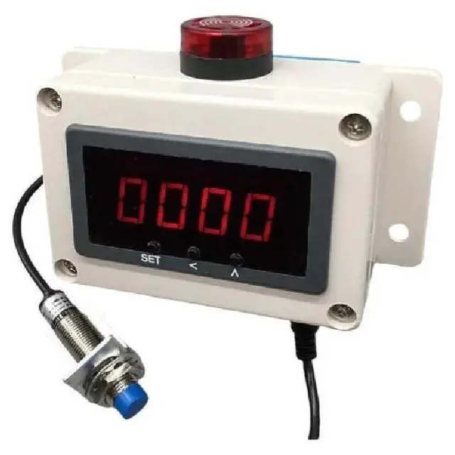 Main image of Speed sensor motor speed measuring instrument electronic digital display magnetic induction low speed overspeed alarm