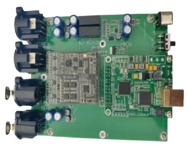 Main image of USB sound card 2 channel recording and playback indicator light measurement ES9018 ES9822