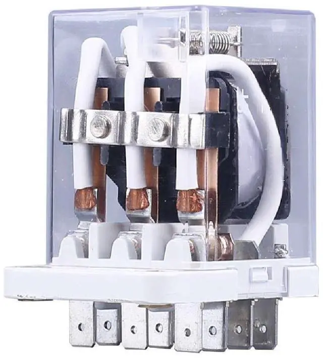 Main image of -38F 40A high power relay with base DC12V DC24V AC220V 3NO 3NC 11 pin fireproof shell relay