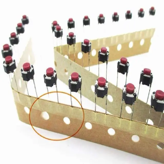 Main image of 1000PCS EVQ11G05R Touch Switch 6x6x5 Pin Head Touch Red Button 2pin 0.02A 15VDC