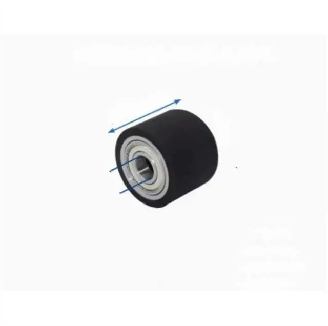Main image of 70 degree soft rubber roller outer diameter 40 polyurethane rubber wheel unpowered roller double bearing rubber roller