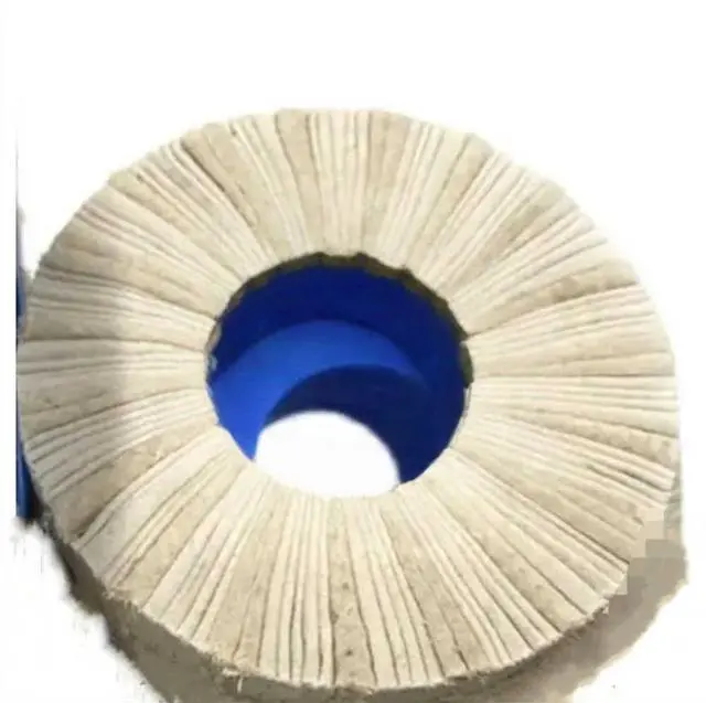 Main image of Edge banding machine polishing sisal cloth wheel 150*50*25mm rubber core vertical swing cloth wheel woodworking accessories