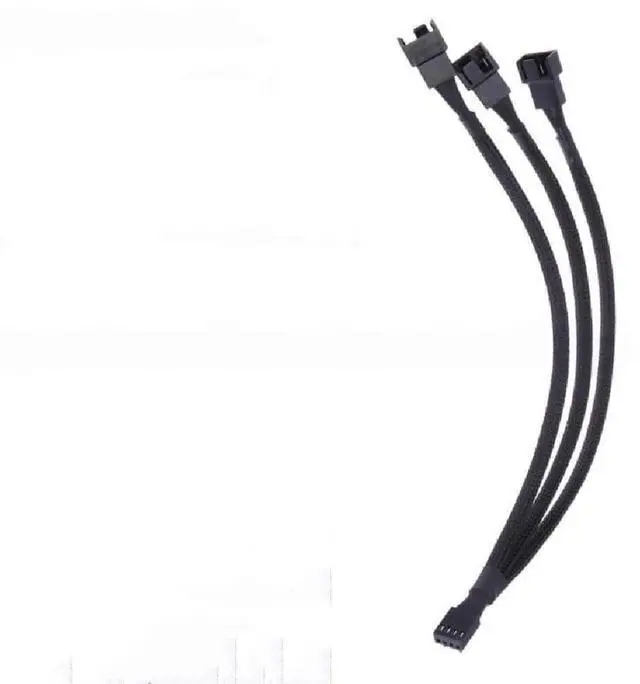 Main image of 587B Fan Cooler Accessory 4-Pin 1 to 3 Split Cable (Female to Motherboard CPU PWM Fan PC Chassis Extension Cable)