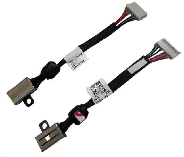Main image of DC power jack charging cable for laptops 15, 7590, 9550, 9560, 9570, M3800, M5510, and M5520. Flexible charging cable 064TM0 DC30100X200.