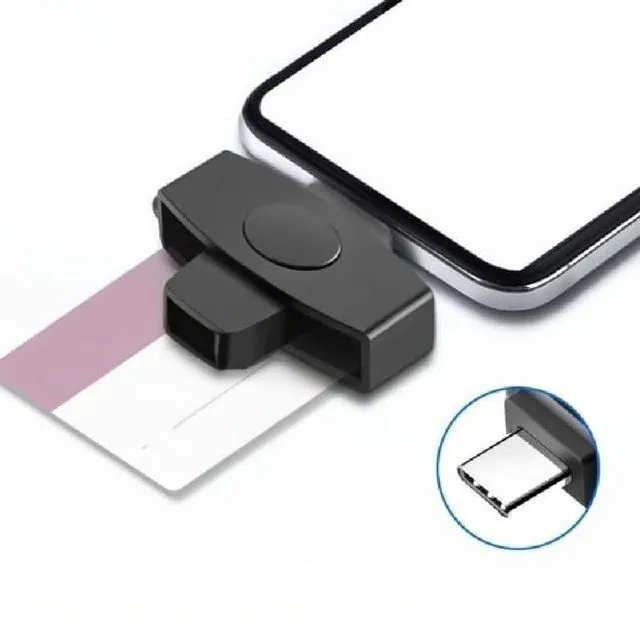 Main image of 587B ID Card Reader USB-C Memory Card Reader Adapter for Computers