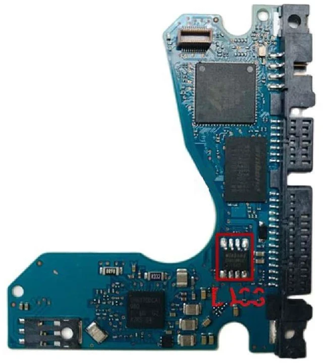 Main image of The logic board printed circuit board 100799274 is suitable for repairing ST 2.5 SATA hard drives and is compatible with ST1000LM035, ST2000LM007, and ST1000LM048.