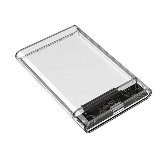 Main image of Transparent gray hard drive enclosure for hard drive enclosure 2.5 inch hard drive enclosure SATA to USB 3.0 3.1 external hard drive enclosure