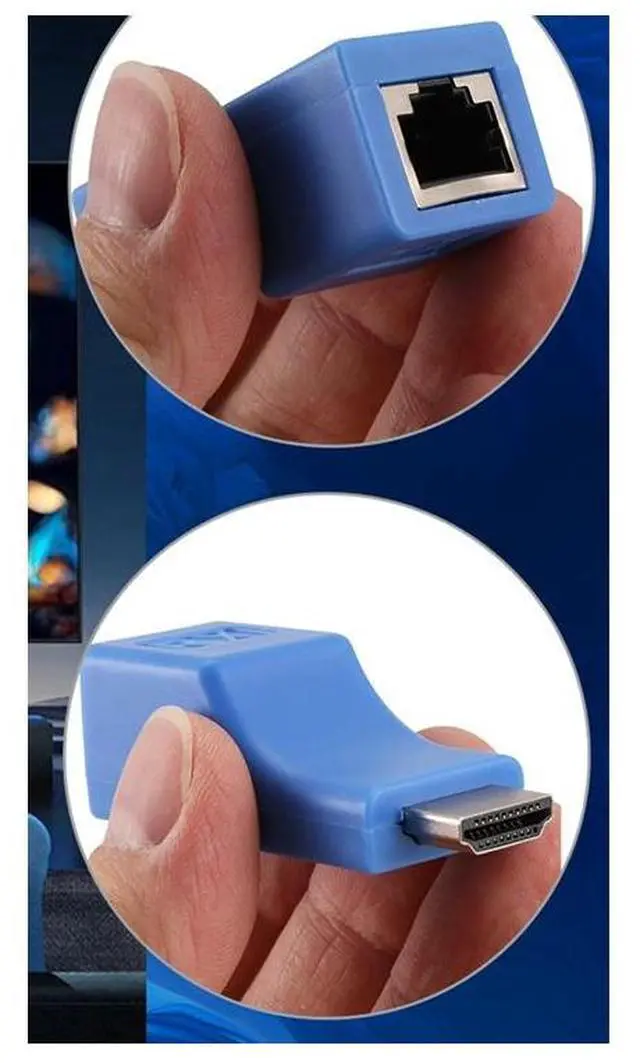 Main image of 2-Pack HDMI Extender, HDMI to RJ45 Converter Repeater, 5E/6 1080P, Up to 30m, Suitable for 4K 2K