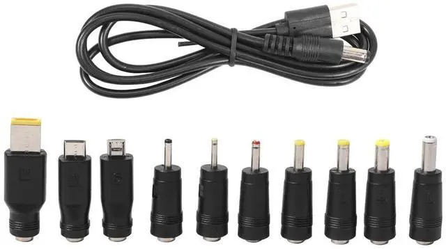 Main image of DC Power Cable USB to 5.5X2.1 Multi-function DC Interchangeable Plug