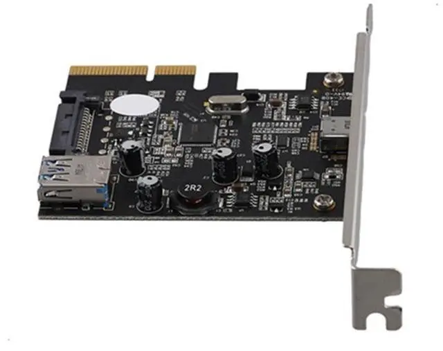 Main image of Adapter card PCI-E 4X to USB3.1 expansion card 10G rear adapter card +-A board ASM1142 module
