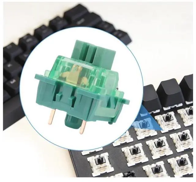 Main image of Keyboard Switch Green Switch 3 Pin 50gf Linear Switch for Mechanical Keyboard (45pcs)