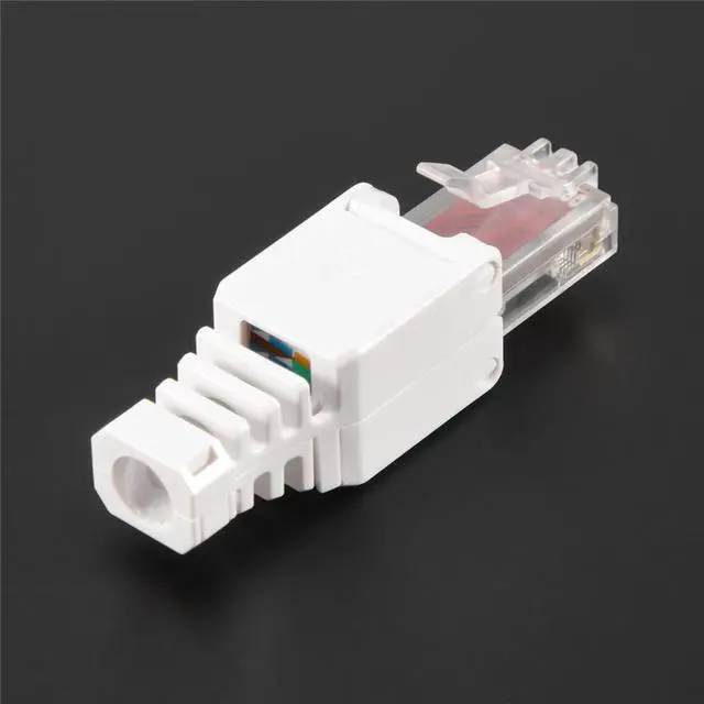 Main image of 10 x Network Connector Tool-free RJ45 6 UTP Cable Plug Tool-free 5 7 Install Cable Jumper