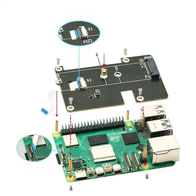 Main image of PCIe to M.2 M adapter expansion board, suitable for 2230 2242 2280 M.2 M SSD, supports PCIE 2