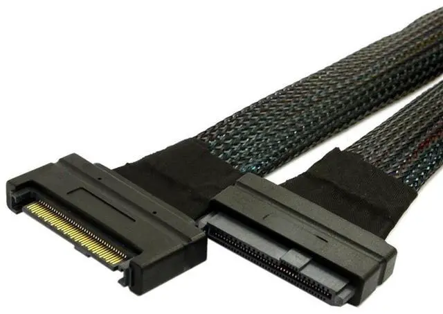 Main image of U2 SFF-8639 PCIe SSD cable male to female extension cable 50cm MINI SAS 68n server power cable for 750 U.2 SSD