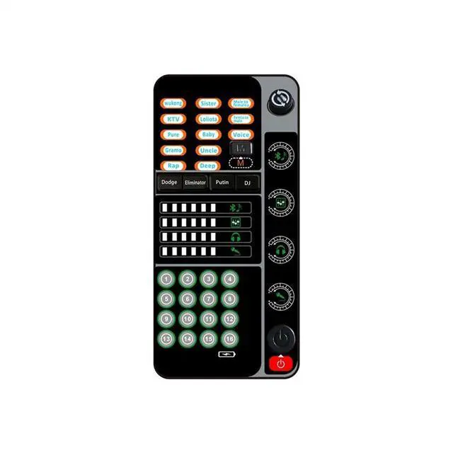 Main image of New M13 Voice Changer, Live Voice Card Voice Changer, Handheld Microphone Voice Changer, DJ Controller with Bluetooth 3.5mm Port