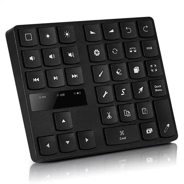 Main image of Bluetooth drawing keyboard, 35-key rechargeable wireless keyboard, and drawing shortcut graphics