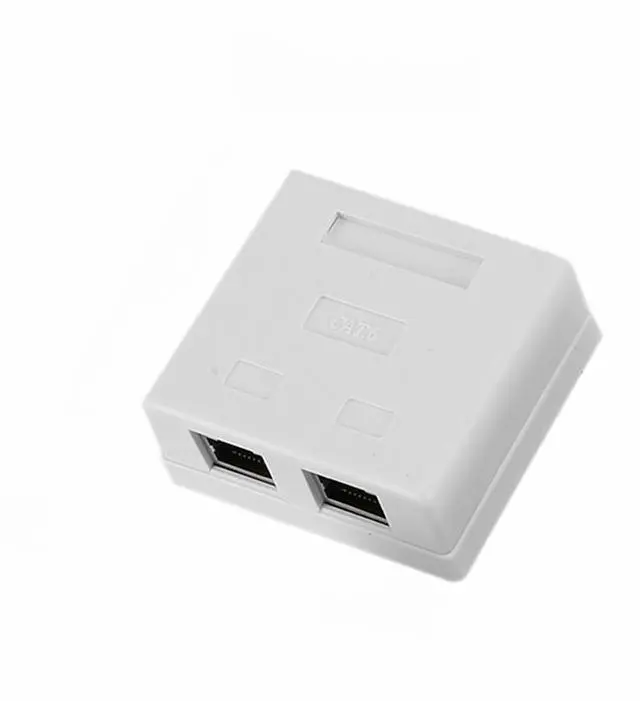 Main image of RJ45 Network Jack Shielded Surface Mount Double Wall Socket with 6A Ethernet Cable Port for Network Cable