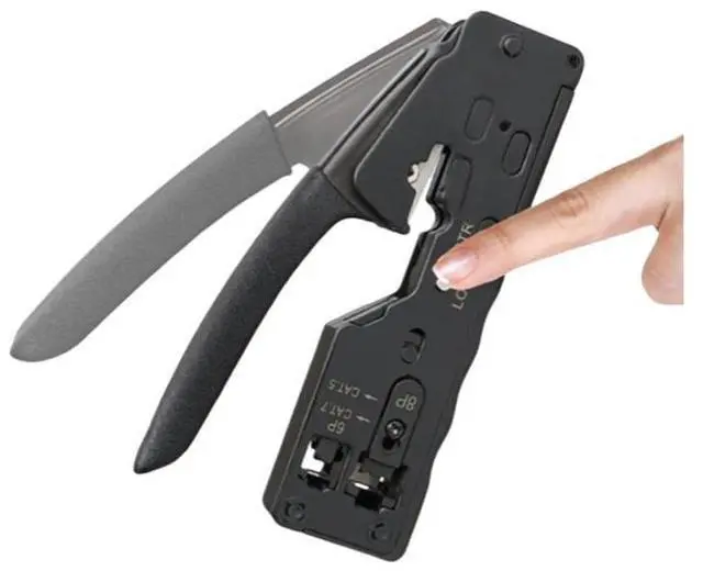 Main image of Network cable crimping pliers RJ45 crimping tool wire stripping pliers suitable for RJ45 7 6 5 RJ11 RJ12 connector crimping pliers