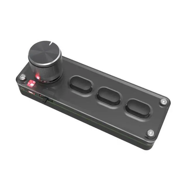 Main image of Mechanical Keyboard Mini Game Custom Programming Keyboard Silicone Silent 3 Keys 1 Knob Bluetooth Keyboard Black