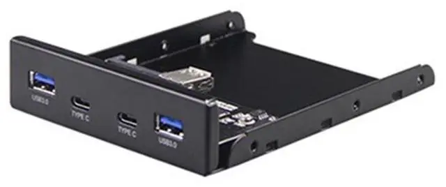 Main image of USB Hub USB C Hub 3.5" Floppy Drive Front Panel 2 Ports USB 3.0 + 2 Ports USB 3.1 Type-C 20-pin Connector