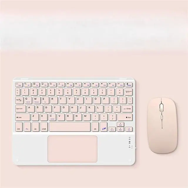 Main image of Touchpad Bluetooth Keyboard with Mouse for Computer Tablet Game Wireless Keyboard Pink