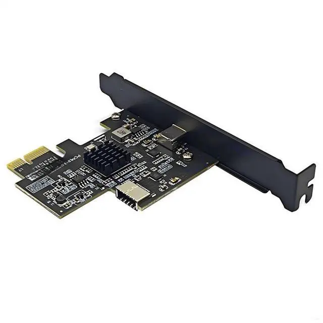 Main image of PCI-E 1X to -E + Expansion Card USB3.2 2 10Gbps ASM3142 Chip PCI-E to USB Adapter for Desktop
