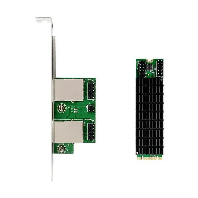 Main image of 2.5G Gigabit Ethernet Card M.2 to Dual RJ45 Port Ethernet Card M.2 B and M 2500 8125B Chipset