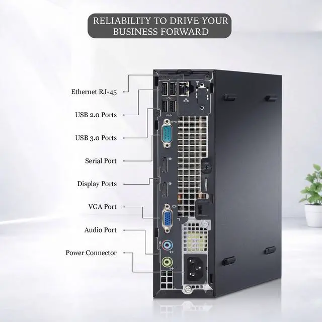 Alt view image 2 of 5 - Restored DELL 9020 USFF Intel Core i5-4th gen Processor, Built-in Wi-Fi, 16GB DDR4 RAM, 256GB SSD, 22" Monitor, Windows 11 Pro, Wireless KB &Mouse, Desktop PC (Refurbished)