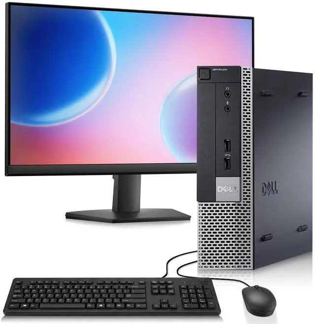 Main image of Restored DELL 9020 USFF Intel Core i5-4th gen Processor, Built-in Wi-Fi, 16GB DDR4 RAM, 256GB SSD, 22" Monitor, Windows 11 Pro, Wireless KB &Mouse, Desktop PC (Refurbished)