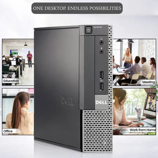 Alt view image 5 of 5 - Restored DELL 9020 USFF Intel Core i5-4th gen Processor, Built-in Wi-Fi, 16GB DDR4 RAM, 256GB SSD, 22" Monitor, Windows 11 Pro, Wireless KB &Mouse, Desktop PC (Refurbished)