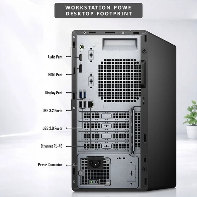 Alt view image 3 of 6 - Restored Dell OptiPlex Tower Desktop PC- Intel Core i7-10700 8 Cores, 16GB DDR4 RAM, 256GB SSD, 22" Monitor, WiFi Adapter, Window 11 Pro Refurbished