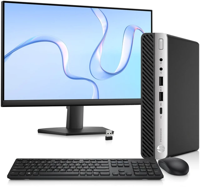 Main image of HP 600 ProDesk Mini Desktop PC | Intel Core i5-8500 | 16GB DDR4 RAM | 256GB SSD | 24" HD LED | Built in Wi-Fi | Wireless keyboard & Mouse | Window 11 Pro |