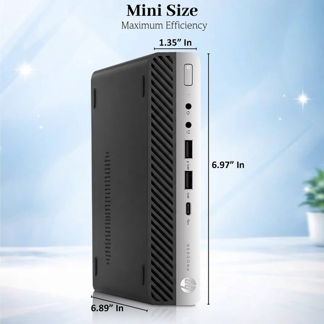 Alt view image 5 of 7 - HP 600 ProDesk Mini Desktop PC | Intel Core i5-8500 | 16GB DDR4 RAM | 256GB SSD | 24" HD LED | Built in Wi-Fi | Wireless keyboard & Mouse | Window 11 Pro |