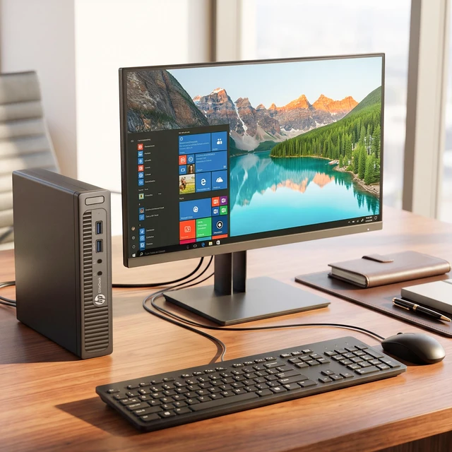 Alt view image 5 of 7 - HP Elitedesk 705 G3 Mini PC, AMD PRO A10-8770E Processor, 16GB DDR4 Memory, 1TB SSD Storage, Wi-Fi, Wireless Keyboard & Mouse, Windows 11 Pro, Tiny Pc