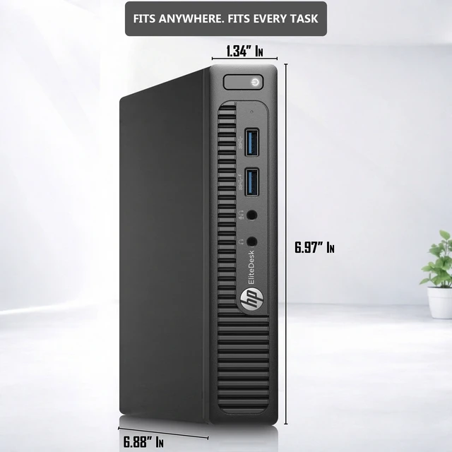 Alt view image 2 of 7 - HP Elitedesk 705 G3 Mini PC, AMD PRO A10-8770E Processor, 16GB DDR4 Memory, 1TB SSD Storage, Wi-Fi, Wireless Keyboard & Mouse, Windows 11 Pro, Tiny Pc
