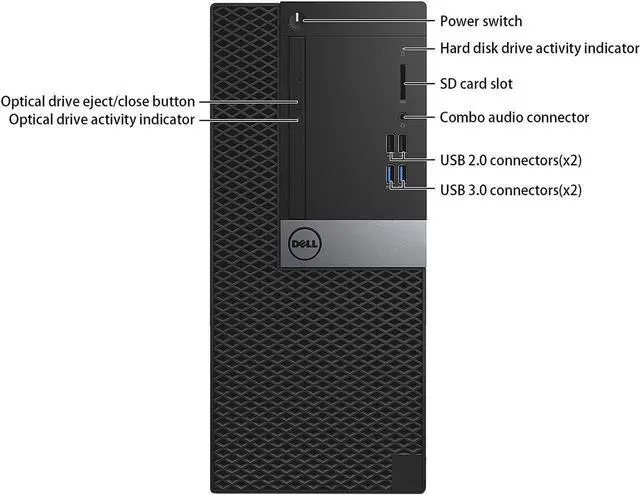 Alt view image 3 of 5 - Dell OptiPlex 7040 Desktop MT Tower Computer PC Intel Quad Core i5-6500 up to 3.60GHz, 16GB DDR4 Ram,1TB SSD, Wi-Fi, Keyboard & Mouse, Windows 11 Pro (Renewed)