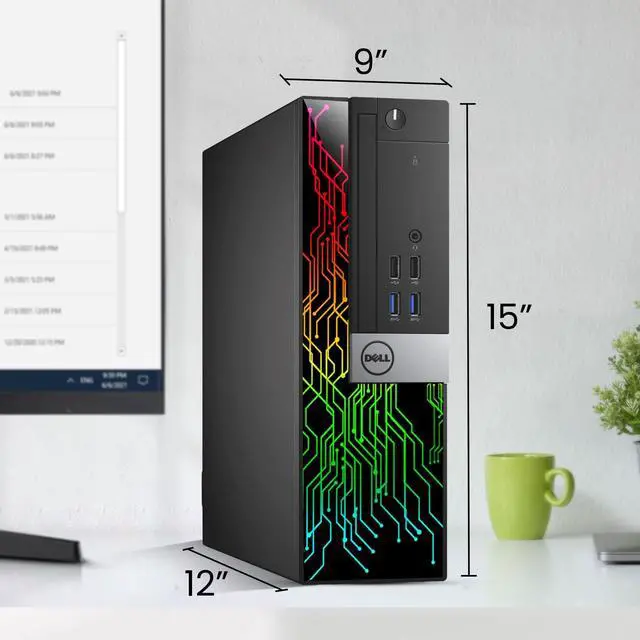Alt view image 7 of 7 - Dell OptiPlex 7040 RGB SFF Desktop Computer PC Intel Quad Core i7-6700 up to 4.00GHz, 16GB DDR4 Ram,512GB SSD,24 Inch Monitor, NVIDIA GT1030, Wi-Fi, RGB Keyboard & Mouse, Windows 11 Pro (Renewed)