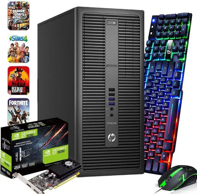 Main image of HP 800 G2 Tower Desktop Computer PC, Intel Quad Core i7-6700 upto 4.00GHz, 32GB DDR4 Ram, 1TB SSD,NVIDIA GeForce GTX 1050Ti, Built-in Wi-Fi & Bluetooth, RGB Keyboard & Mouse, Windows 11 Professional