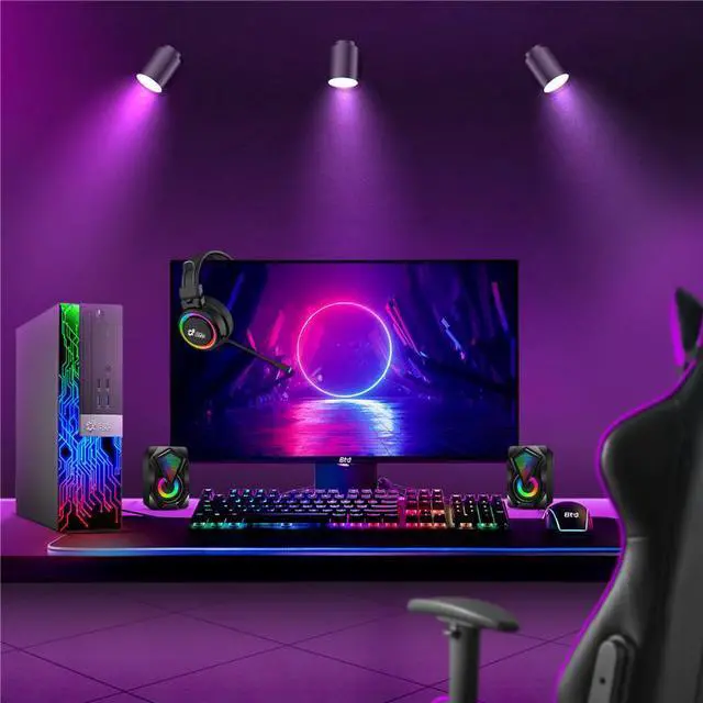 Alt view image 5 of 7 - Dell OptiPlex 7040 RGB SFF Desktop Computer PC Intel Quad Core i7-6700 up to 4.00GHz, 16GB DDR4 Ram,1TB SSD, 24 Inch Monitor, NVIDIA GT1030, Wi-Fi, RGB Keyboard & Mouse, Windows 11 Pro (Renewed)