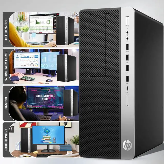 Alt view image 6 of 6 - HP G4 Desktop Tower Computer PC Intel Hexa Core i5-8500 upto 4.10GHz 32GB Ram 1TB SSD, 24" LED Monitor Screen Built-in Wi-Fi, Keyboard & Mouse, Windows 11 Pro (Renewed)
