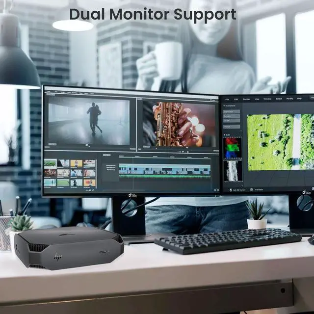 Alt view image 4 of 6 - HP Z2 Tiny Desktop Mini Workstation PC Intel Quad Core i5-6500T, 32GB DDR4 Ram, 512GB SSD, Wireless Keyboard & Mouse, Wi-Fi, Windows 11 Professional (Renewed)